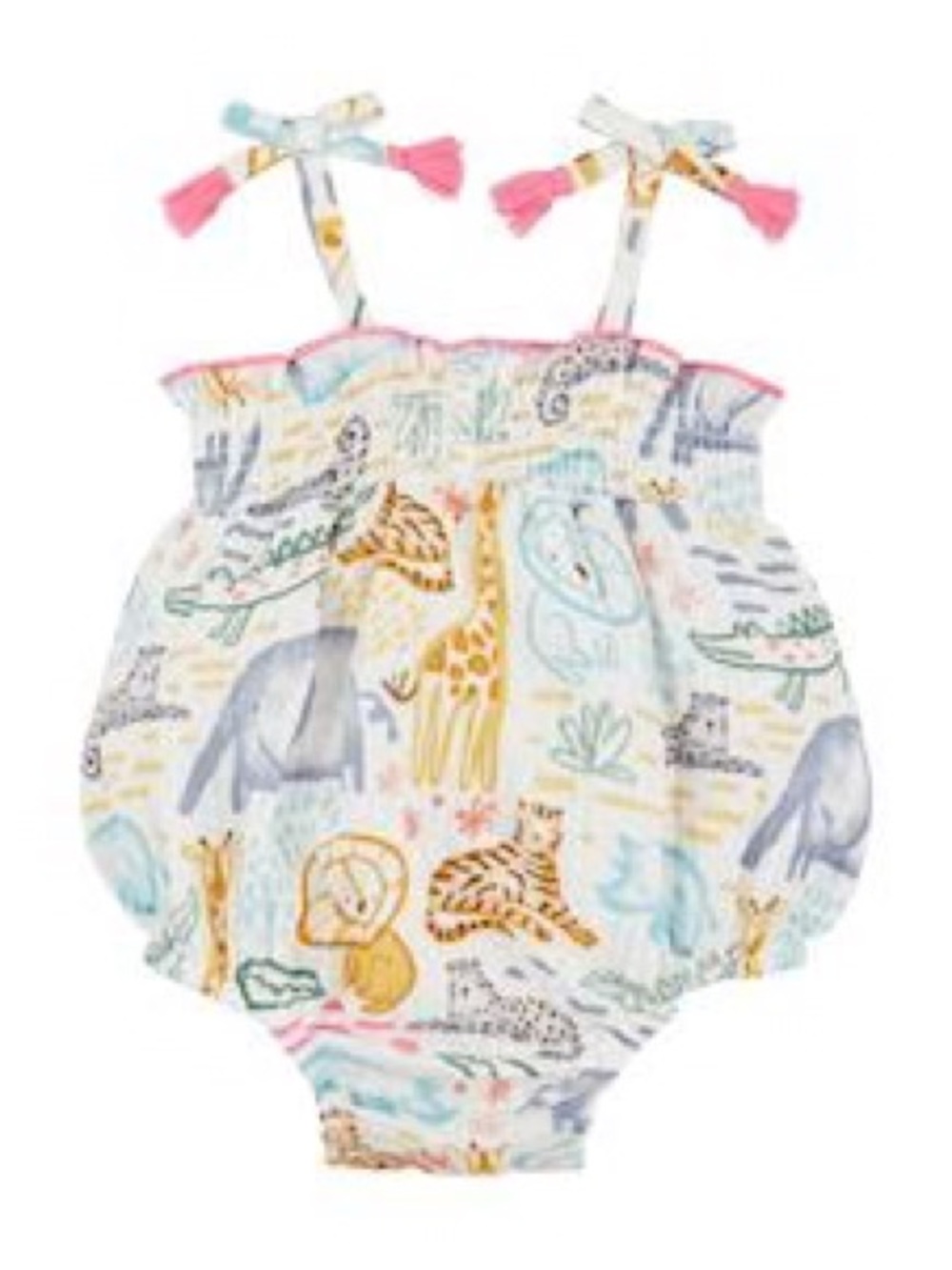 Mud Pie Safari Print Bubble Romper